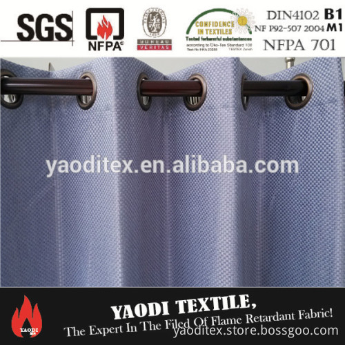 Wholesale 100% polyester flame retardant fire resistant light weight blackout curtain fabric